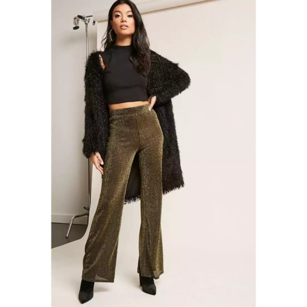 Forever 21 || Metallic Knit Flare Pants
